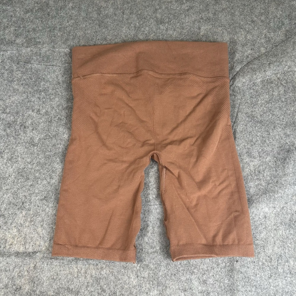 Gymshark Biker Shorts Womens Medium Seamless Orange Athletic Gym Workout - Picture 7 of 8